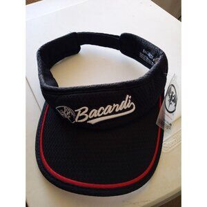 Bacardi Bat Black Visor Strapback Cap Black / Red OS